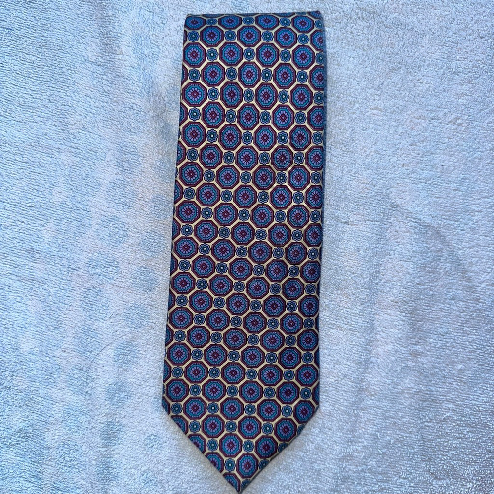 NOS Vintage Van Driver Greenwich Connecticut Floral 100% Silk Men's Neck Tie